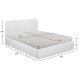 ΚΡΕΒΑΤΙ ΔΙΠΛΟ & ΣΤΡΩΜΑ BOBBI HM21271.01 ΛΕΥΚΟ PU ΜΕ ΑΠΟΘ.ΧΩΡΟ--ΓΙΑ 150x200εκ