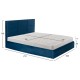 ΚΡΕΒΑΤΙ ΔΙΠΛΟ & ΣΤΡΩΜΑ BRILEY HM21272.03 ΜΠΛΕ ΒΕΛΟΥΔΟ ΜΕ ΑΠΟΘ.ΧΩΡΟ--ΓΙΑ 160x200εκ