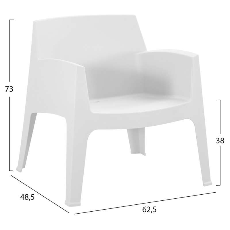 ΣΕΤ LOUNGE 3ΤΜΧ SLEEK HM21274.01 ΛΕΥΚΟ ΠΟΛΥΠΡΟΠΥΛΕΝΙΟ