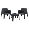ΣΕΤ LOUNGE 3ΤΜΧ SLEEK HM21274.02 ΜΑΥΡΟ ΠΟΛΥΠΡΟΠΥΛΕΝΙΟ