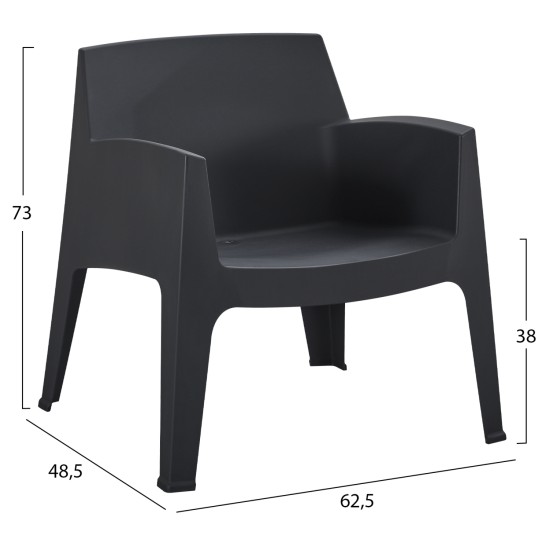 ΣΕΤ LOUNGE 3ΤΜΧ SLEEK HM21274.02 ΜΑΥΡΟ ΠΟΛΥΠΡΟΠΥΛΕΝΙΟ ΣΕΤ LOUNGE 3ΤΜΧ SLEEK HM21274.02 ΜΑΥΡΟ ΠΟΛΥΠΡΟΠΥΛΕΝΙΟ
