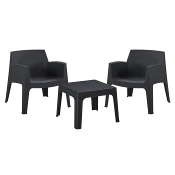 ΣΕΤ LOUNGE 3ΤΜΧ SLEEK HM21274.02 ΜΑΥΡΟ ΠΟΛΥΠΡΟΠΥΛΕΝΙΟ