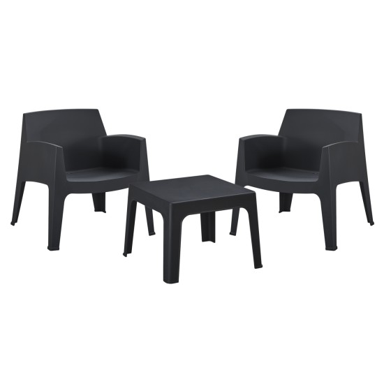 ΣΕΤ LOUNGE 3ΤΜΧ SLEEK HM21274.02 ΜΑΥΡΟ ΠΟΛΥΠΡΟΠΥΛΕΝΙΟ ΣΕΤ LOUNGE 3ΤΜΧ SLEEK HM21274.02 ΜΑΥΡΟ ΠΟΛΥΠΡΟΠΥΛΕΝΙΟ