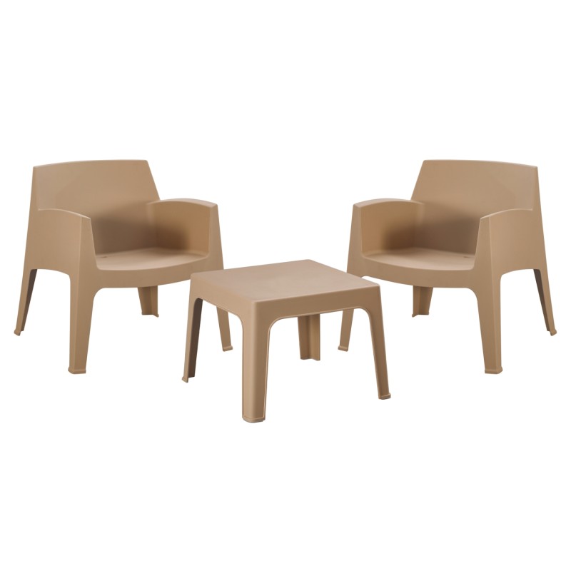 ΣΕΤ LOUNGE 3ΤΜΧ SLEEK HM21274.03 ΚΑΠΟΥΤΣΙΝΟ ΠΟΛΥΠΡΟΠΥΛΕΝΙΟ