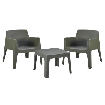 ΣΕΤ LOUNGE 3ΤΜΧ SLEEK HM21274.05 DARK OLIVE GREEN ΠΟΛΥΠΡΟΠΥΛΕΝΙΟ