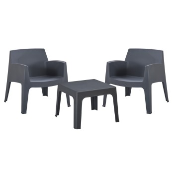 ΣΕΤ LOUNGE 3ΤΜΧ SLEEK HM21274.10 ΓΚΡΙ ΠΟΛΥΠΡΟΠΥΛΕΝΙΟ
