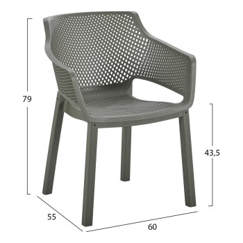 ΠΟΛΥΘΡΟΝΑ ΠΟΛΥΠΡΟΠΥΛΕΝΙΟΥ PEGGY HM6368.05 DARK OLIVE GREEN 60x55x79Υεκ