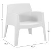 ΣΕΤ LOUNGE 4ΤΜΧ SLEEK HM21275.01 ΛΕΥΚΟ ΠΟΛΥΠΡΟΠΥΛΕΝΙΟ