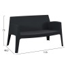 ΣΕΤ LOUNGE 4ΤΜΧ SLEEK HM21275.02 ΜΑΥΡΟ ΠΟΛΥΠΡΟΠΥΛΕΝΙΟ