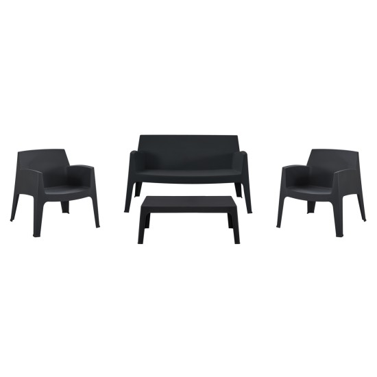 ΣΕΤ LOUNGE 4ΤΜΧ SLEEK HM21275.02 ΜΑΥΡΟ ΠΟΛΥΠΡΟΠΥΛΕΝΙΟ ΣΕΤ LOUNGE 4ΤΜΧ SLEEK HM21275.02 ΜΑΥΡΟ ΠΟΛΥΠΡΟΠΥΛΕΝΙΟ