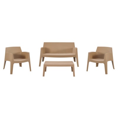 ΣΕΤ LOUNGE 4ΤΜΧ SLEEK HM21275.03 ΚΑΠΟΥΤΣΙΝΟ ΠΟΛΥΠΡΟΠΥΛΕΝΙΟ