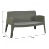 ΣΕΤ LOUNGE 4ΤΜΧ SLEEK HM21275.05 DARK OLIVE GREEN ΠΟΛΥΠΡΟΠΥΛΕΝΙΟ