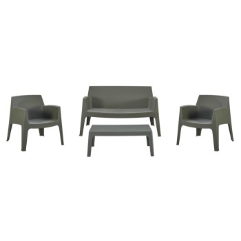 ΣΕΤ LOUNGE 4ΤΜΧ SLEEK HM21275.05 DARK OLIVE GREEN ΠΟΛΥΠΡΟΠΥΛΕΝΙΟ