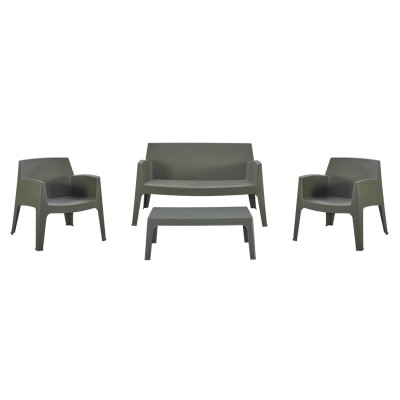 ΣΕΤ LOUNGE 4ΤΜΧ SLEEK HM21275.05 DARK OLIVE GREEN ΠΟΛΥΠΡΟΠΥΛΕΝΙΟ