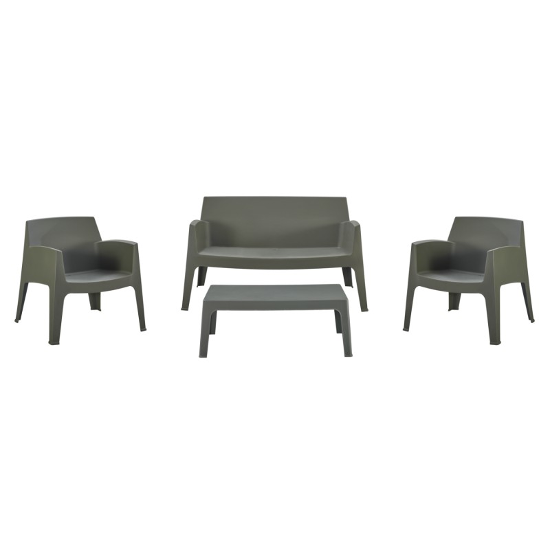ΣΕΤ LOUNGE 4ΤΜΧ SLEEK HM21275.05 DARK OLIVE GREEN ΠΟΛΥΠΡΟΠΥΛΕΝΙΟ