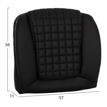 ΑΝΤΑΛΛΑΚΤΙΚO ΚΑΘΙΣΜΑ ΓΙΑ ΚΑΡΕΚΛΑ ΓΡΑΦΕΙΟΥ HM1097.01 ΜΑΥΡΟ PU 57x11x56εκ.