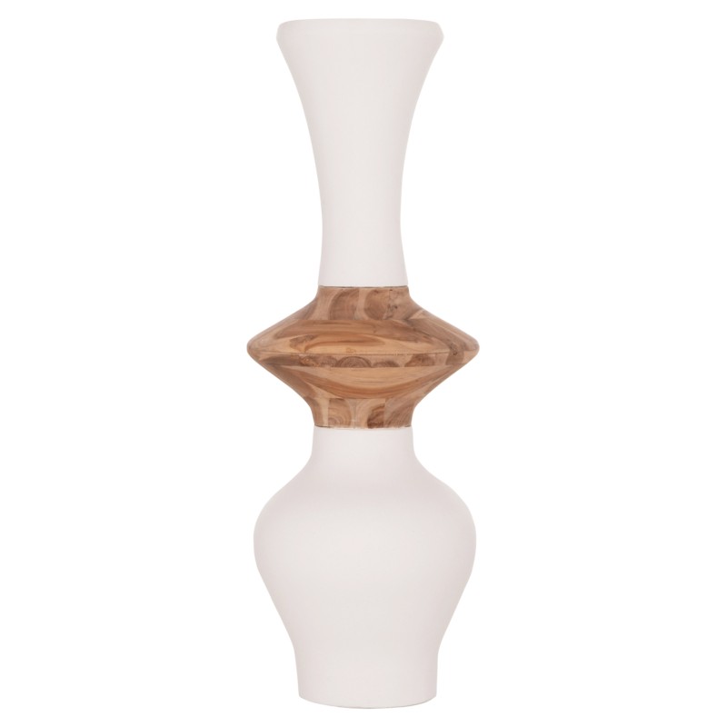 ΔΙΑΚΟΣΜΗΤΙΚΟ ΒΑΖΟ ΔΑΠΕΔΟΥ NEBULA HM4660.02S FIBER CEMENT ΛΕΥΚΟ--ΞΥΛΟ ΤΕΑΚ Φ45x115Υεκ