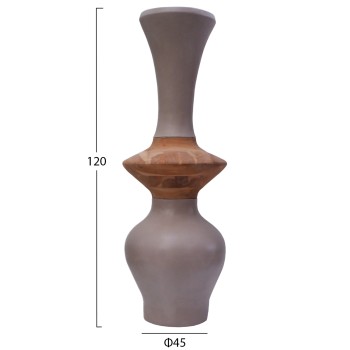 ΔΙΑΚΟΣΜΗΤΙΚΟ ΒΑΖΟ ΔΑΠΕΔΟΥ NEBULA HM4660.05S FIBER CEMENT TAUPE--ΞΥΛΟ ΤΕΑΚ Φ45x115Υεκ