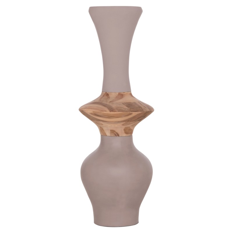 ΔΙΑΚΟΣΜΗΤΙΚΟ ΒΑΖΟ ΔΑΠΕΔΟΥ NEBULA HM4660.05S FIBER CEMENT TAUPE--ΞΥΛΟ ΤΕΑΚ Φ45x115Υεκ