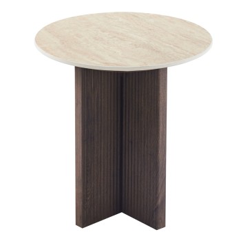 ΤΡΑΠΕΖΙ ΒΟΗΘΗΤΙΚΟ SKY HM18330 ΚΕΡΑΜΙΚΟ TOP ΟΨΗ ΤΡΑΒΕΡΤΙΝΑΣ-MDF ΒΑΣΗ ΚΑΦΕ Φ45x50Υεκ.