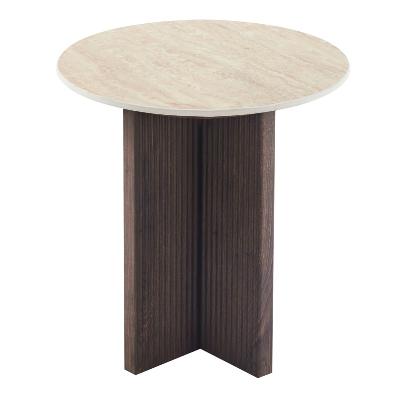 ΤΡΑΠΕΖΙ ΒΟΗΘΗΤΙΚΟ SKY HM18330 ΚΕΡΑΜΙΚΟ TOP ΟΨΗ ΤΡΑΒΕΡΤΙΝΑΣ-MDF ΒΑΣΗ ΚΑΦΕ Φ45x50Υεκ.