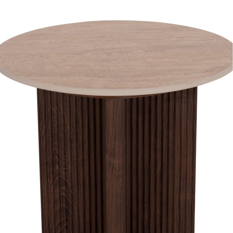 ΤΡΑΠΕΖΙ ΒΟΗΘΗΤΙΚΟ SKY HM18330 ΚΕΡΑΜΙΚΟ TOP ΟΨΗ ΤΡΑΒΕΡΤΙΝΑΣ-MDF ΒΑΣΗ ΚΑΦΕ Φ45x50Υεκ.