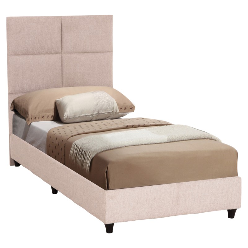 ΚΡΕΒΑΤΙ ΜΟΝΟ MILO HM652.32 ΜΠΕΖ TEDDY ΥΦΑΣΜΑ ΓΙΑ ΣΤΡΩΜΑ 90x200εκ