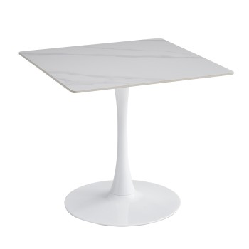 ΤΡΑΠΕΖΙ ΤΡΑΠΕΖΑΡΙΑΣ TETRAN HM18315.01 ΒΑΣΗ ΛΕΥΚΗ--SINTERED STONE SNOW WHITE 80x80x73Υεκ