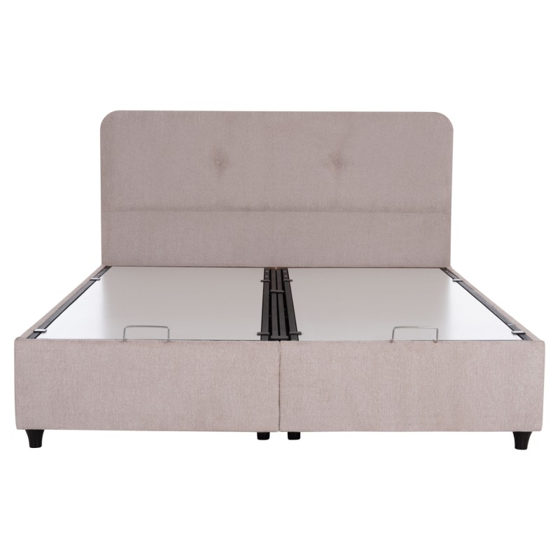 ΚΡΕΒΑΤΙ ΜΕ ΑΠΟΘ.ΧΩΡΟ DOLORES HM631.32 ΜΠΕΖ ΥΦΑΣΜΑ- ΓΙΑ ΣΤΡΩΜΑ 160x200εκ