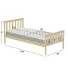 ΚΡΕΒΑΤΙ ΠΑΙΔΙΚΟ ΜΕ ΣΤΡΩΜΑ GIMLY HM21300 ΞΥΛΟ ΠΕΥΚΟΥ ΣΕ ΦΥΣΙΚΟ ΓΙΑ ΣΤΡΩΜΑ 90x190εκ