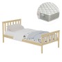 ΚΡΕΒΑΤΙ ΠΑΙΔΙΚΟ ΜΕ ΣΤΡΩΜΑ GIMLY HM21300 ΞΥΛΟ ΠΕΥΚΟΥ ΣΕ ΦΥΣΙΚΟ ΓΙΑ ΣΤΡΩΜΑ 90x190εκ