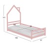 ΚΡΕΒΑΤΙ ΠΑΙΔΙΚΟ ΜΕ ΣΤΡΩΜΑ HOUSER HM21301.02 ΞΥΛΟ ΠΕΥΚΟΥ ΣΕ ΡΟΖ--ΣΤΡΩΜΑ 90x190εκ