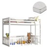 ΚΟΥΚΕΤΑ ΠΑΙΔΙΚΗ ΜΕ ΠΑΡΚΑΚΙ PLAYKID HM21312.01 ΞΥΛΟ ΠΕΥΚΟΥ ΛΕΥΚΟ--ME ΣΤΡΩΜΑ 90x190εκ