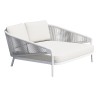 DAYBED ΣΕΙΡΑ XANTION HM6474.02 ΛΕΥΚΟ ΑΛΟΥΜΙΝΙΟ--ΣΧΟΙΝΙ--OLEFIN 157x149x80Υεκ