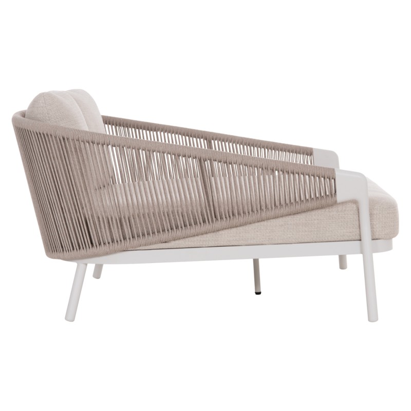 DAYBED ΣΕΙΡΑ XANTION HM6474.02 ΛΕΥΚΟ ΑΛΟΥΜΙΝΙΟ--ΣΧΟΙΝΙ--OLEFIN 157x147x88Υεκ