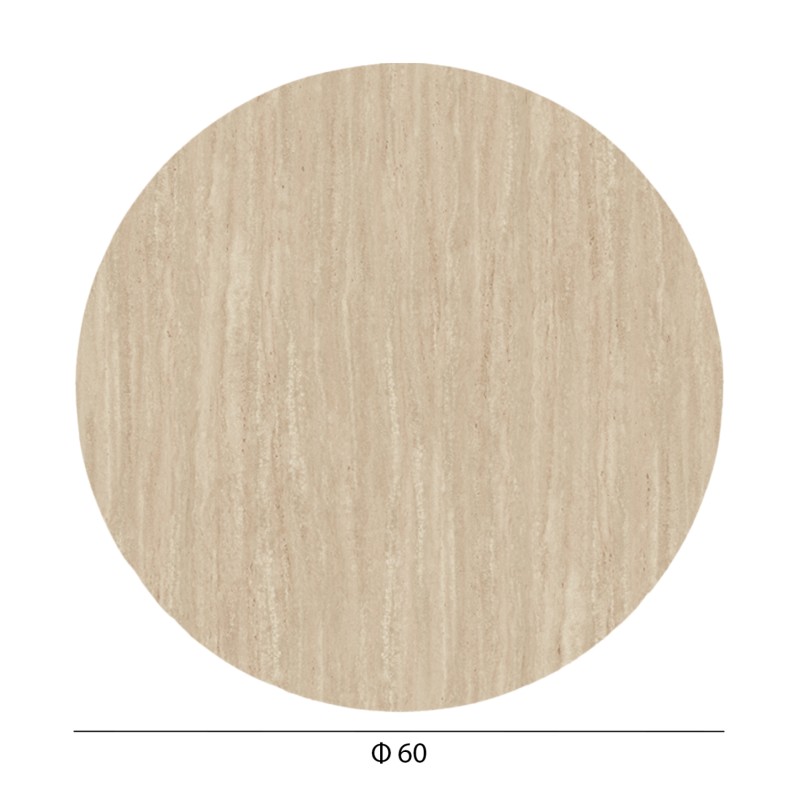 ΕΠΙΦΑΝΕΙΑ ΤΡΑΠΕΖΙΟΥ HPL ΣΤΡΟΓΓΥΛΗ HM5841.35 TRAVERTINE Φ60εκ.