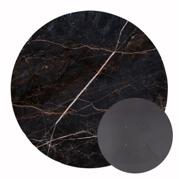 ΕΠΙΦΑΝΕΙΑ ΤΡΑΠΕΖΙΟΥ HPL ΣΤΡΟΓΓΥΛΗ HM5841.34 BLACK MARBLE Φ60εκ.