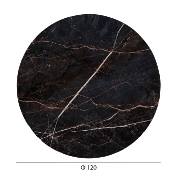 ΕΠΙΦΑΝΕΙΑ ΤΡΑΠΕΖΙΟΥ HPL ΣΤΡΟΓΓΥΛΗ HM6351.34 BLACK MARBLE Φ120εκ.