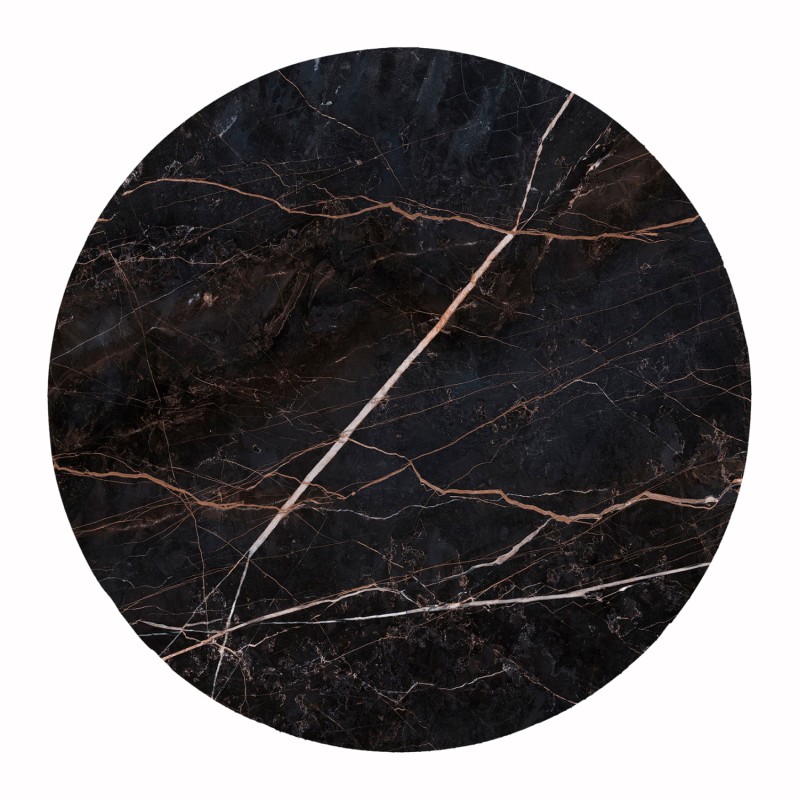 ΕΠΙΦΑΝΕΙΑ ΤΡΑΠΕΖΙΟΥ HPL ΣΤΡΟΓΓΥΛΗ HM6351.34 BLACK MARBLE Φ120εκ.