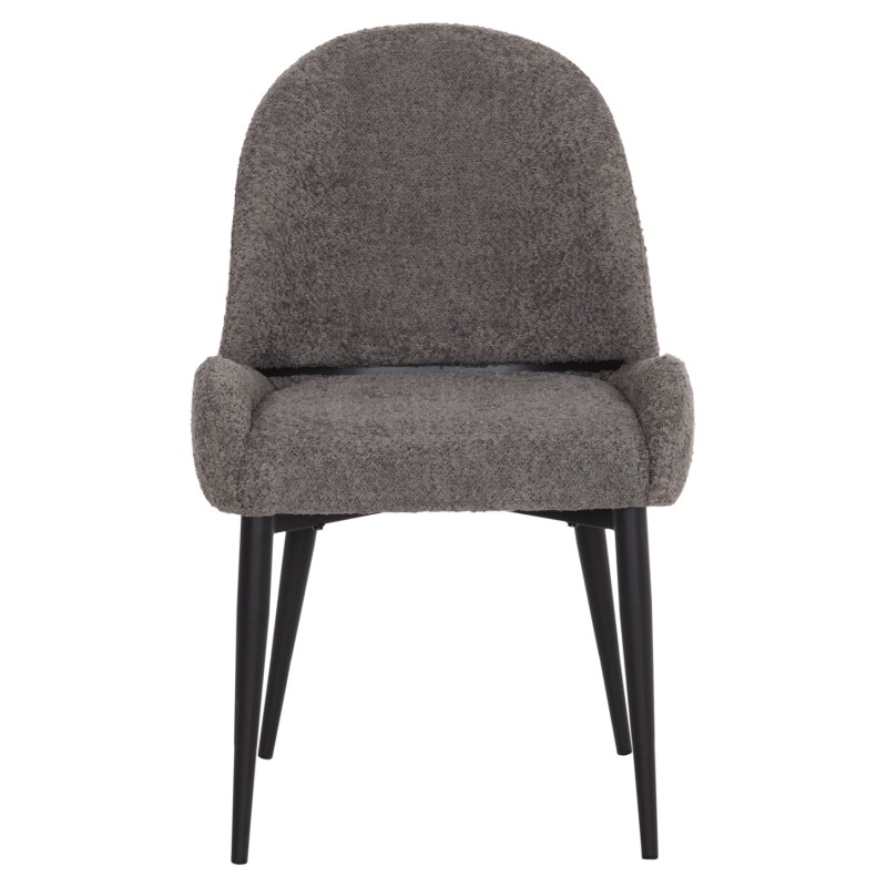 ΚΑΡΕΚΛΑ SARKY HM8585.11 ΥΦΑΣΜΑ ΜΠΟΥΚΛΕ ΓΚΡΙ ΜΕ ΜΕΤΑΛΛΙΚΑ ΠΟΔΙΑ 56x64x88Yεκ.