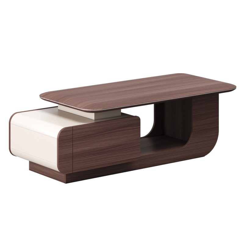 ΤΡΑΠΕΖΙ ΣΑΛΟΝΙΟΥ ΓΡΑΦΕΙΟΥ ΣΕΙΡΑ PRESIDENT HM2150 ΜΕΛΑΜΙΝΗ ΚΑΡΥΔΙ-ΜΠΕΖ 140x60x45Υεκ