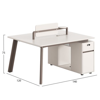ΣΤΑΘΜΟΣ ΕΡΓΑΣΙΑΣ 2 ΘΕΣΕΩΝ NEWLINE HM18276 ΜΕΛΑΜΙΝΗ ΚΡΕΜ-ΠΟΔΙΑ ΑΛΟΥΜΙΝΙΟΥ 140x120x75Υεκ