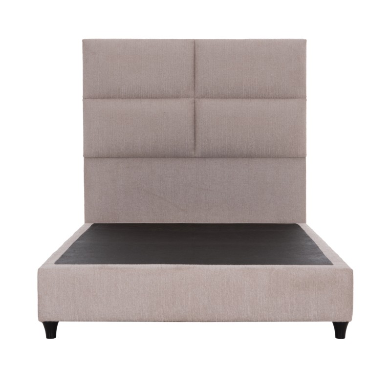 ΚΡΕΒΑΤΙ HMIΔΙΠΛΟ MILO ΑΠΟ ΜΠΕΖ ΥΦΑΣΜΑ HM646.32 ΓΙΑ ΣΤΡΩΜΑ 120x200 εκ.