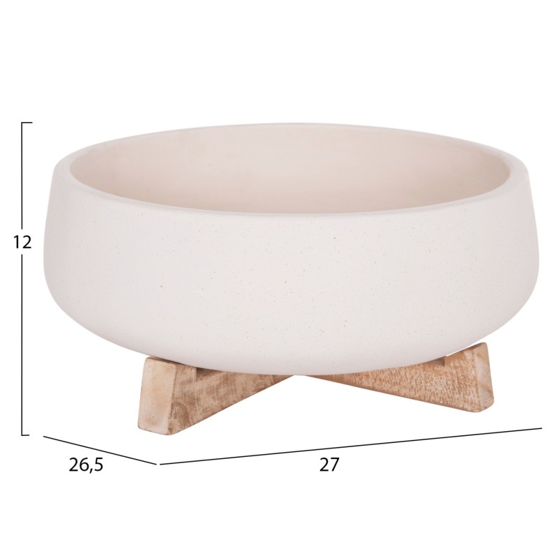 ΓΛΑΣΤΡΑ ΕΣ.ΧΩΡΟΥ FRELLO HM4674.02M ΛΕΥΚΟ FIBER CEMENT--TEAK ΒΑΣΗ 27x26,5x12Υεκ.