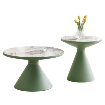 ΣΕΤ 2 ΤΡΑΠΕΖΙA ΣΑΛΟΝΙΟΥ LYNX HM18316.95 Β' ΔΙΑΛΟΓΗΣ-ΜΕΤΑΛΛΟ & SINTERED STONE TOP