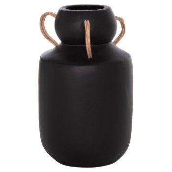 ΔΙΑΚΟΣΜΗΤΙΚΟ ΒΑΖΟ MIBO HM4688.01M ΤΕΡΑΚΟΤΑ ΜΑΥΡH--ΧΕΡΟΥΛΙΑ ΦΥΣΙΚΟ RATTAN Φ16,5x26Υεκ