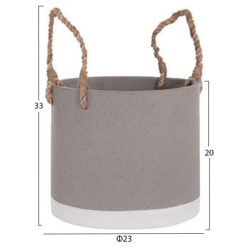 ΓΛΑΣΤΡΑ ΕΣ. ΧΩΡΟΥ ΣΕΙΡΑ TRYLL HM4690S FIBER CEMENT ΓΚΡΙ & ΣΧΟΙΝΙ Φ23x20Υεκ.