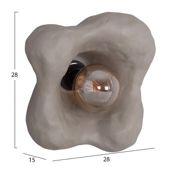 ΕΠΙΤΟΙΧΙΟ ΦΩΤΙΣΤΙΚΟ LUXON HM4701.03M FIBER CEMENT ΣΕ ΓΚΡΙ 28x15x28Υεκ.