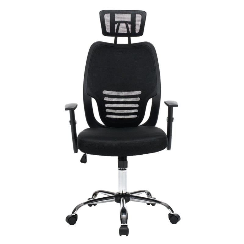 ΚΑΡΕΚΛΑ ΓΡΑΦΕΙΟΥ BRIEF HM1206.01 ΜΑΥΡΟ MESH--ΒΑΣΗ ΧΡΩΜΙΟΥ 63x64x122Υεκ.