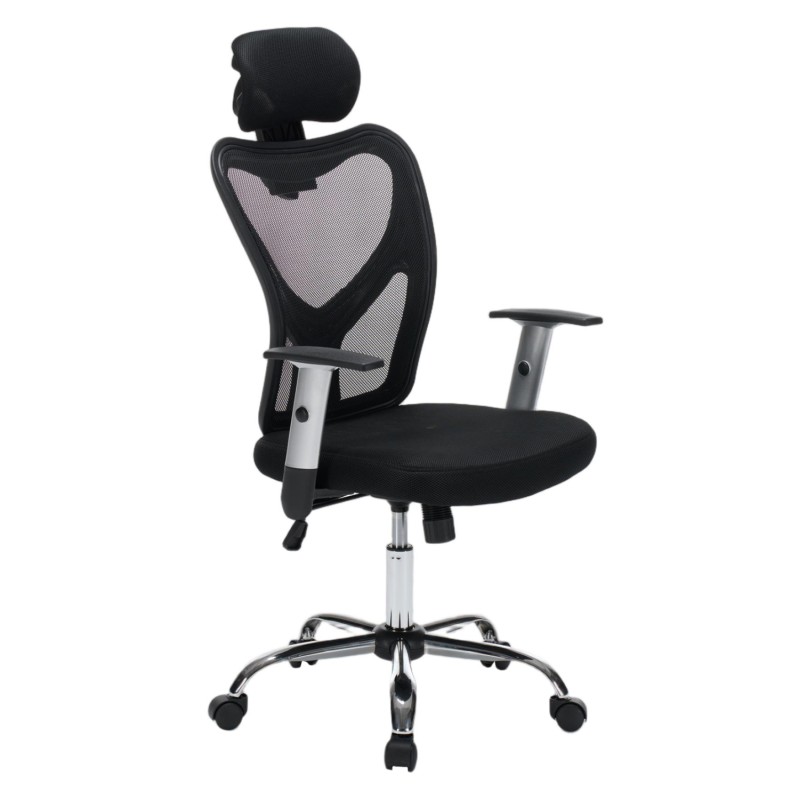 ΚΑΡΕΚΛΑ ΓΡΑΦΕΙΟΥ CUORE HM1207.01 ΜΑΥΡΟΣ ΣΚΕΛΕΤΟΣ-ΜΑΥΡΟ MESH 63x61x125Υεκ